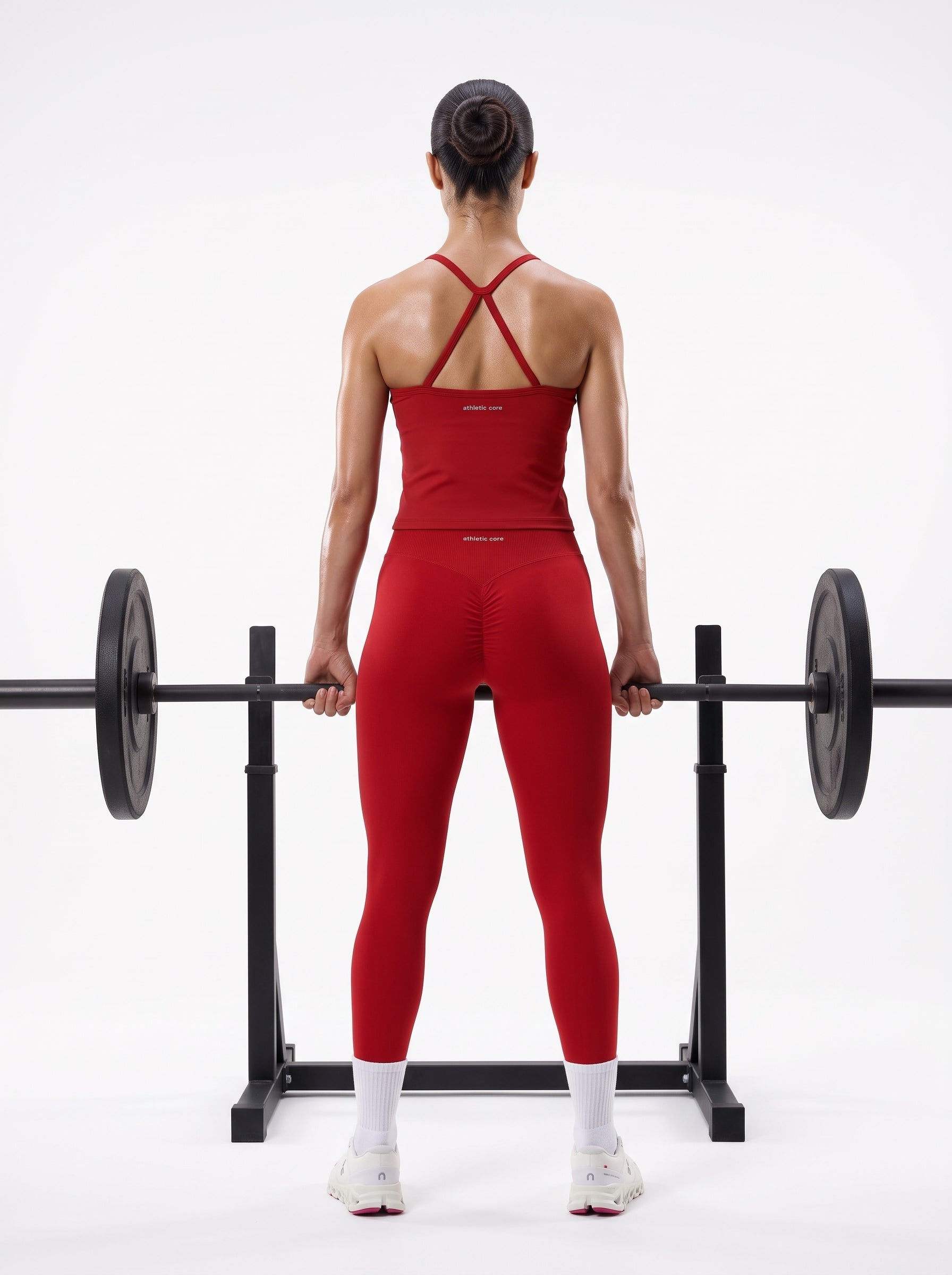 Deep Red stretchable Seamless Leggings
