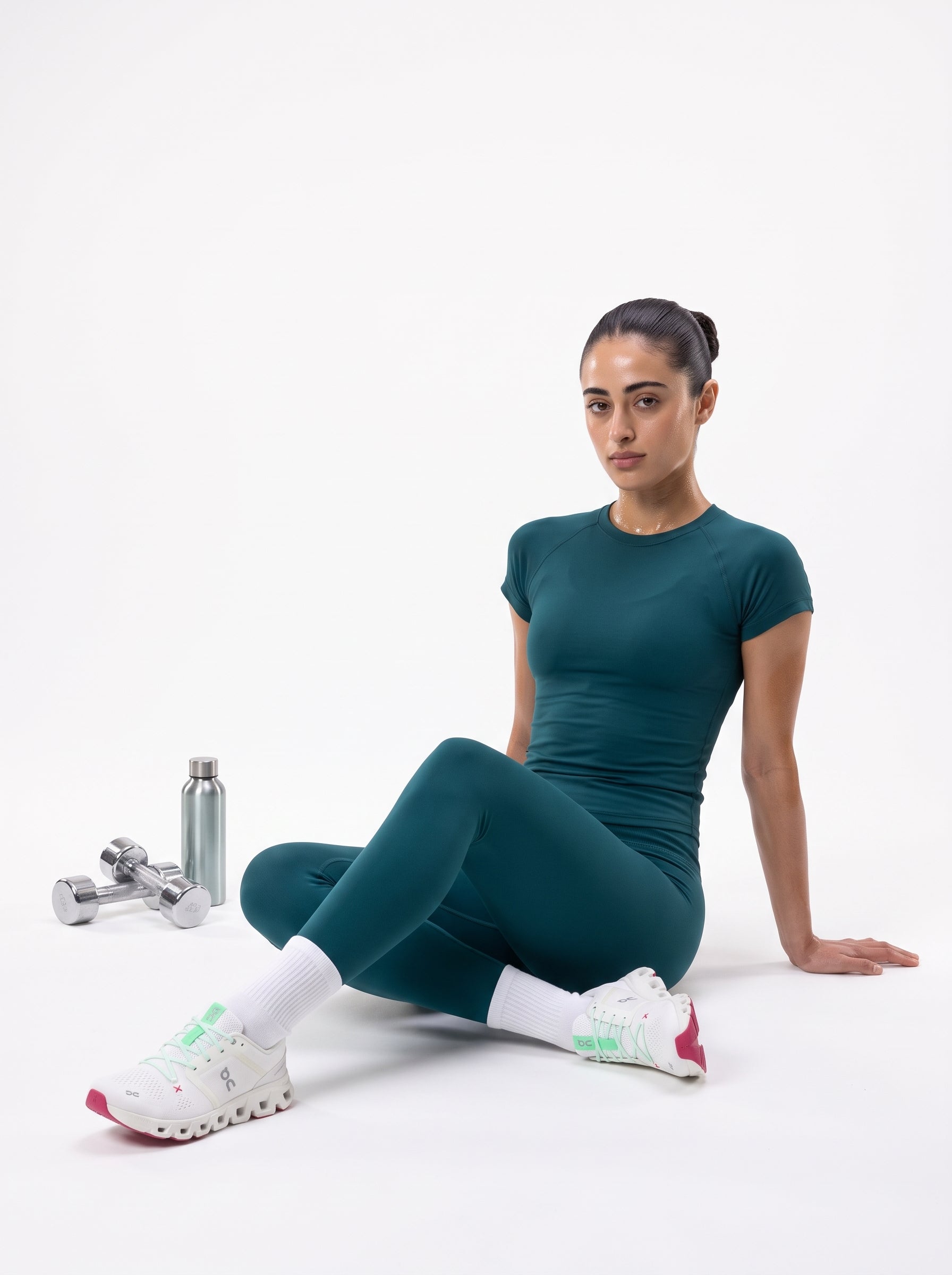 Dark Green half sleeves ( Seamless Tee )