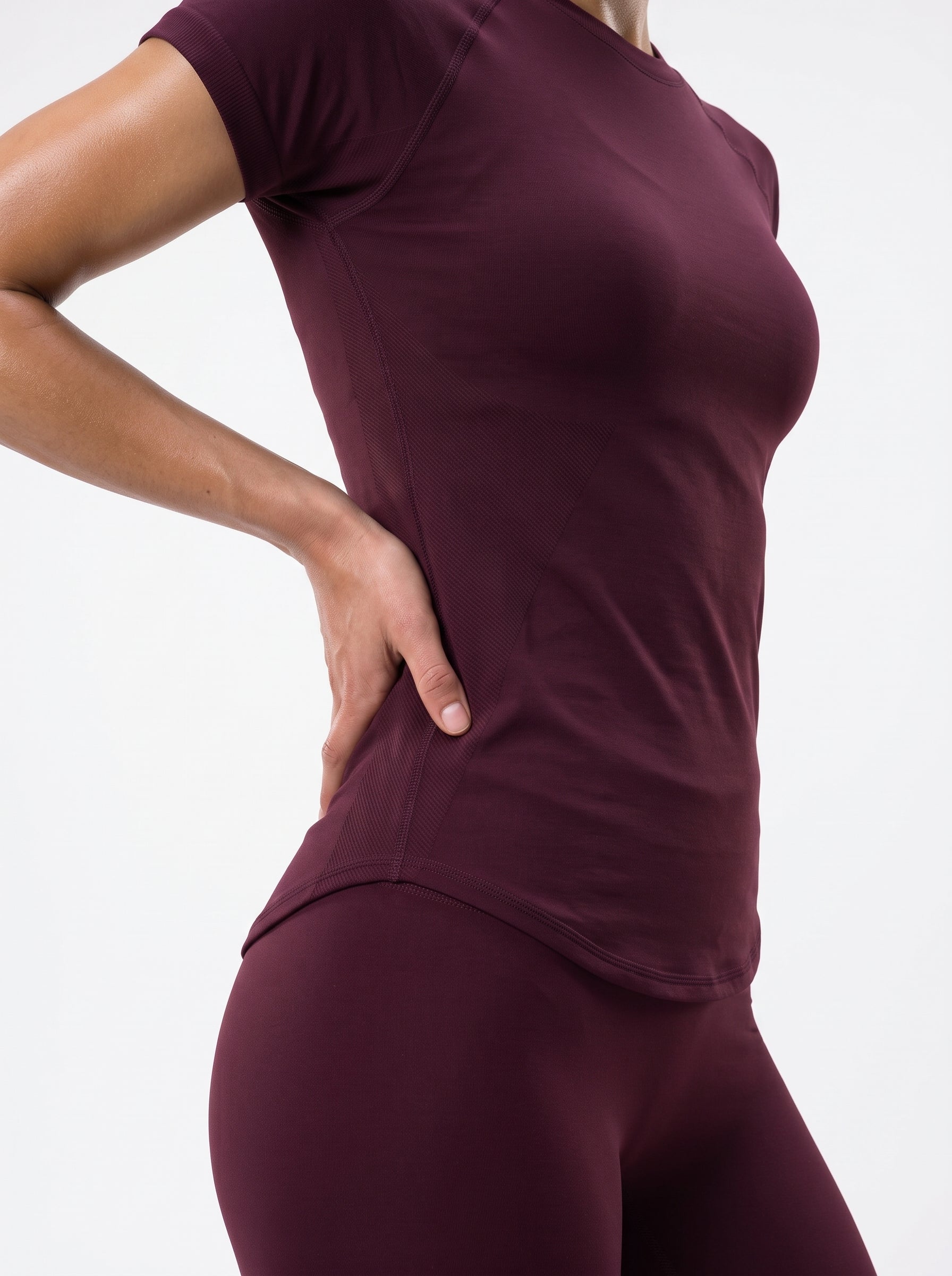 Dark Brown half sleeves ( Seamless Tee )