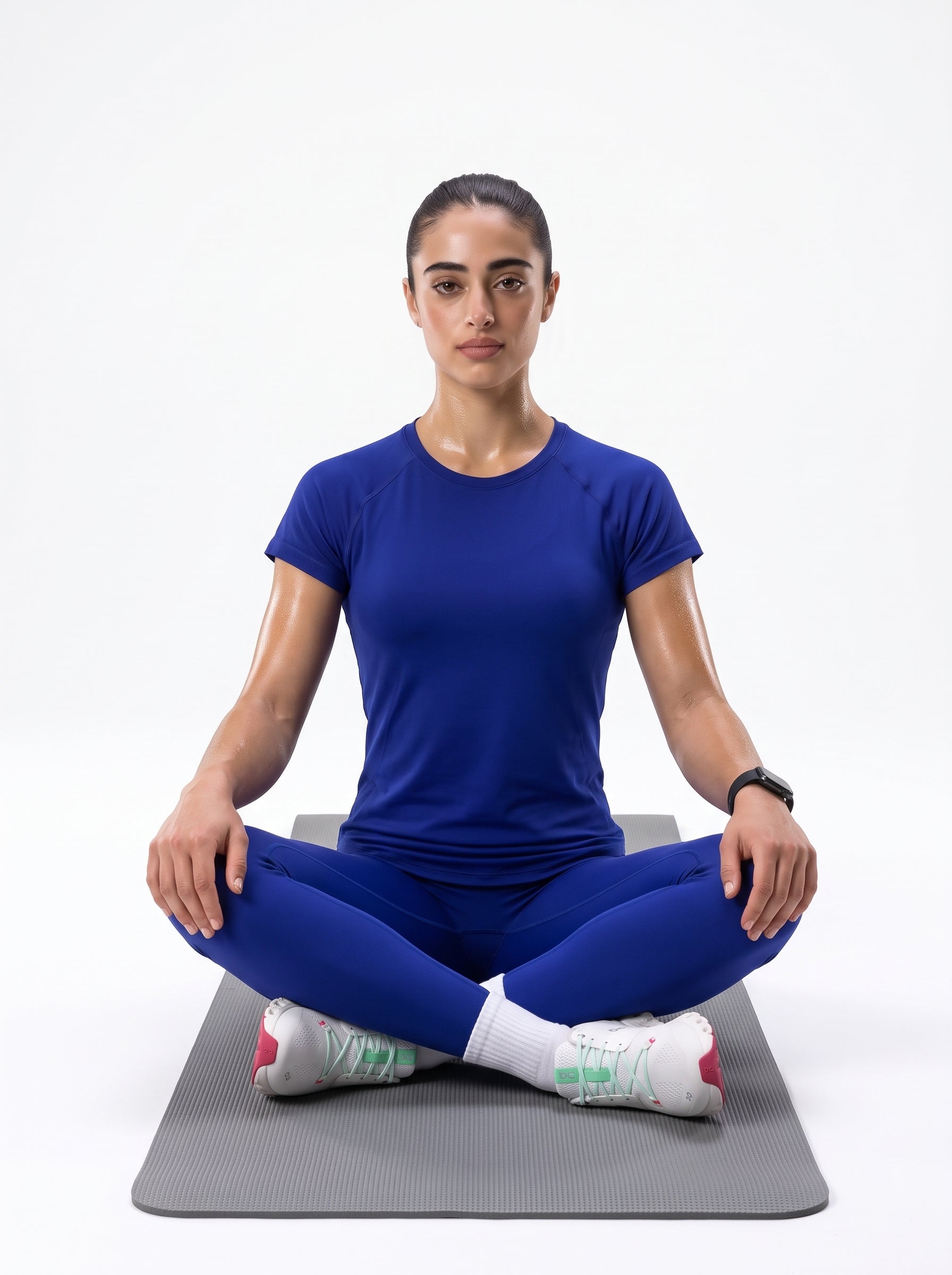 Navy Blue half sleeves ( Seamless Tee )