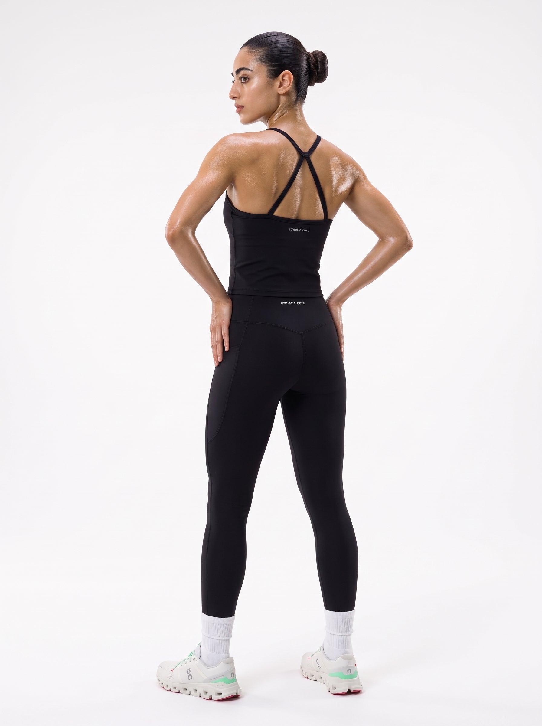 Black stretchable Seamless Leggings