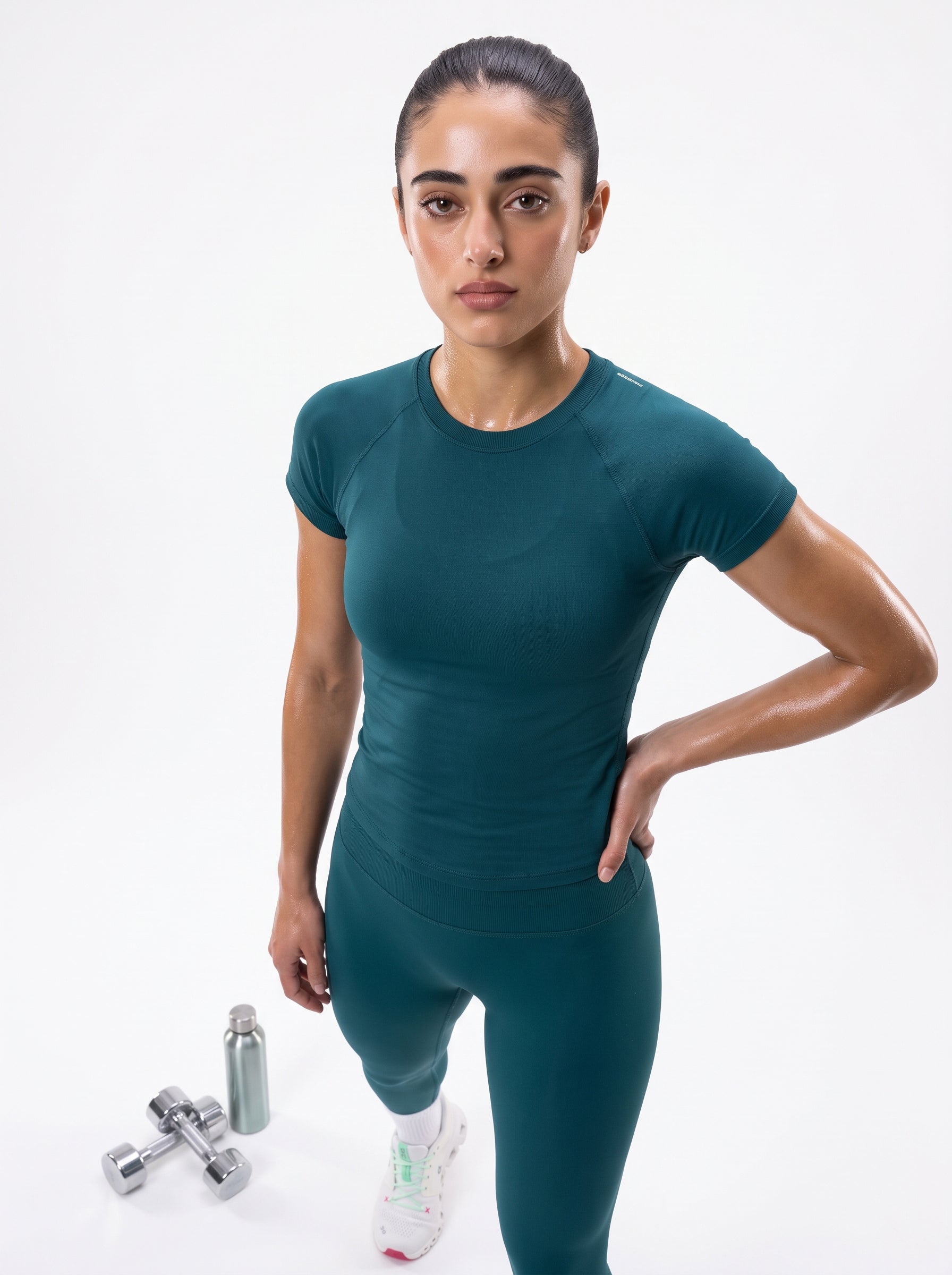 Dark Green half sleeves ( Seamless Tee )