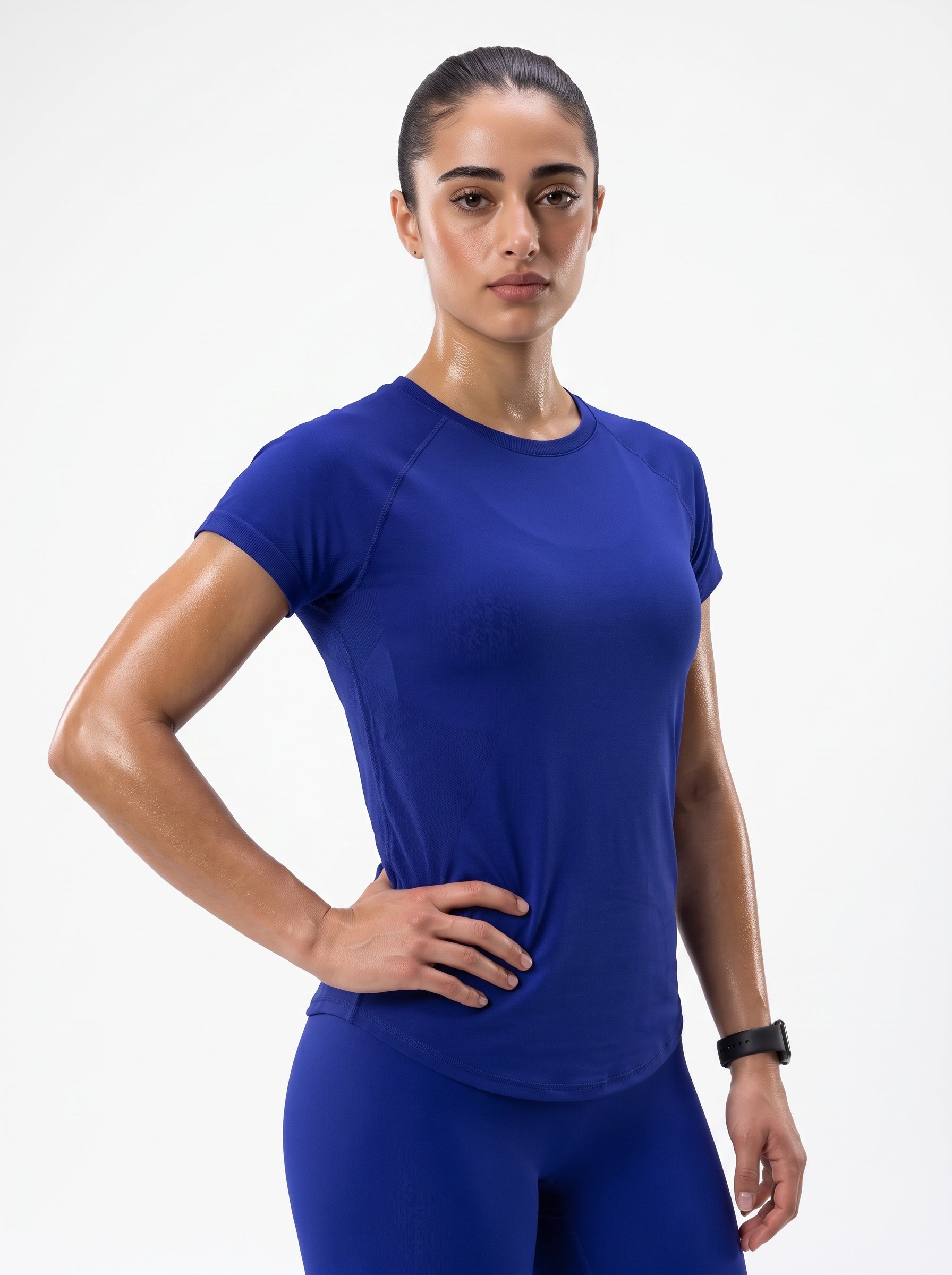 Navy Blue half sleeves ( Seamless Tee )