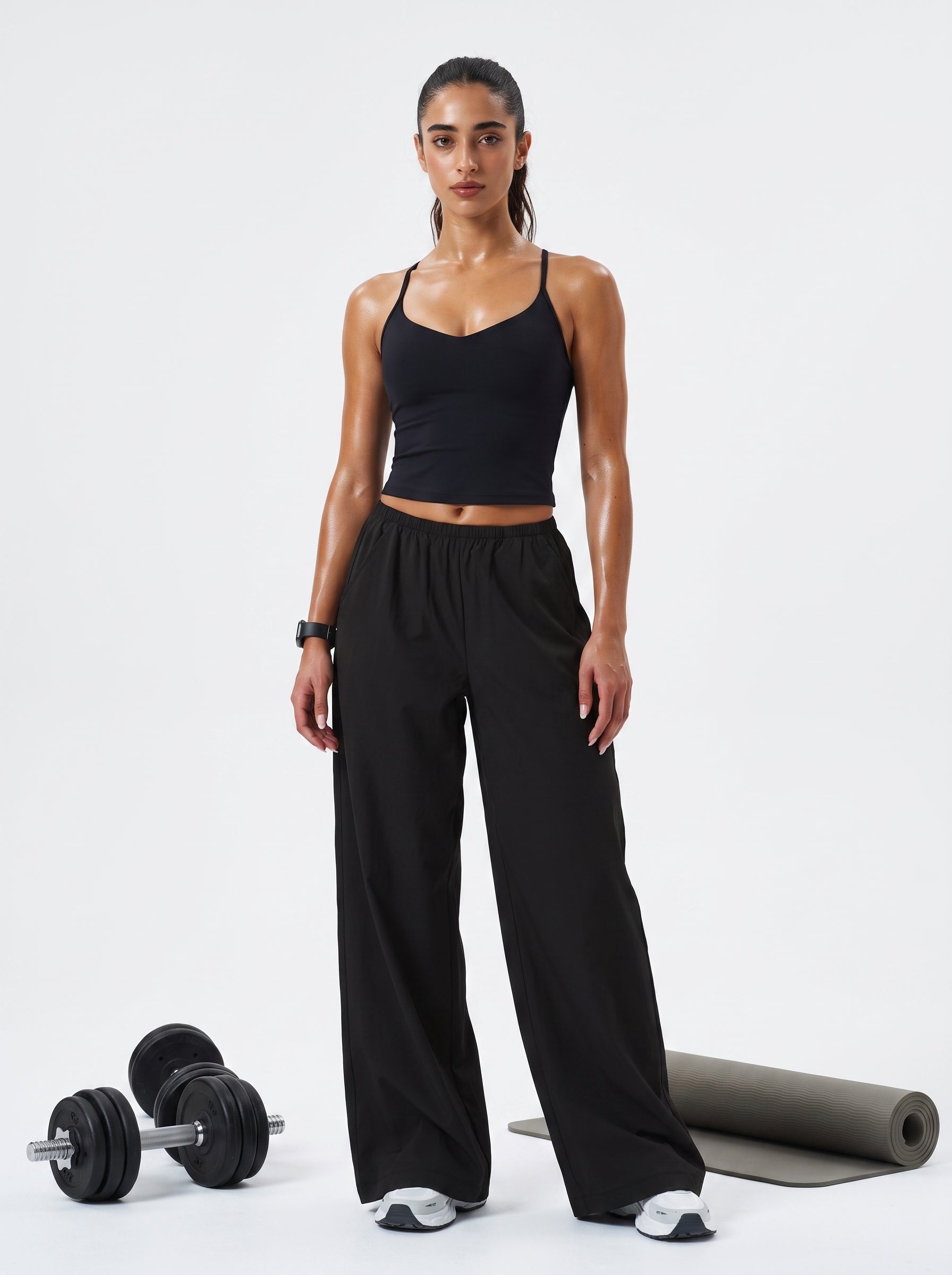 Black Training Flair Pants