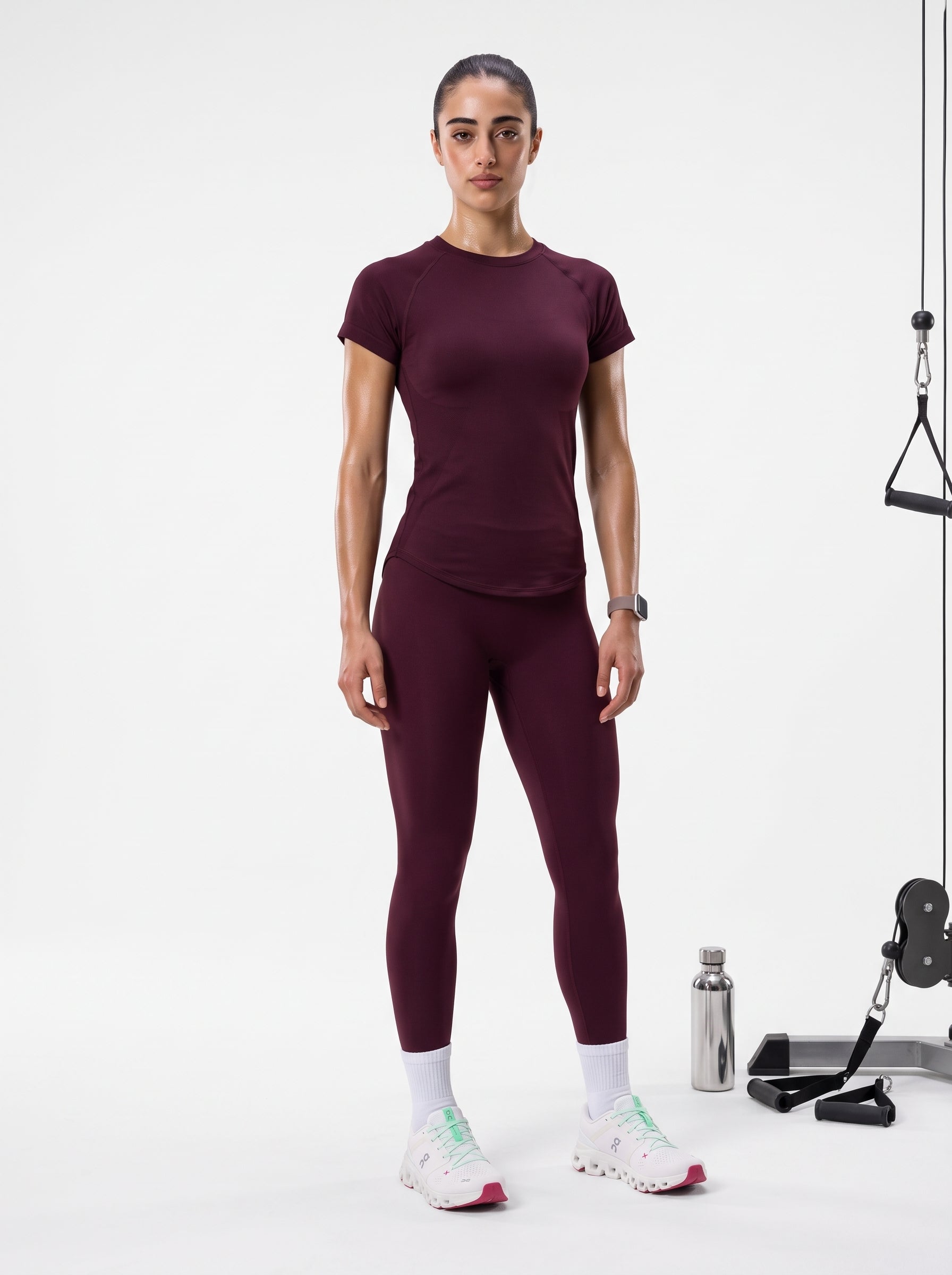 Dark Brown half sleeves ( Seamless Tee )
