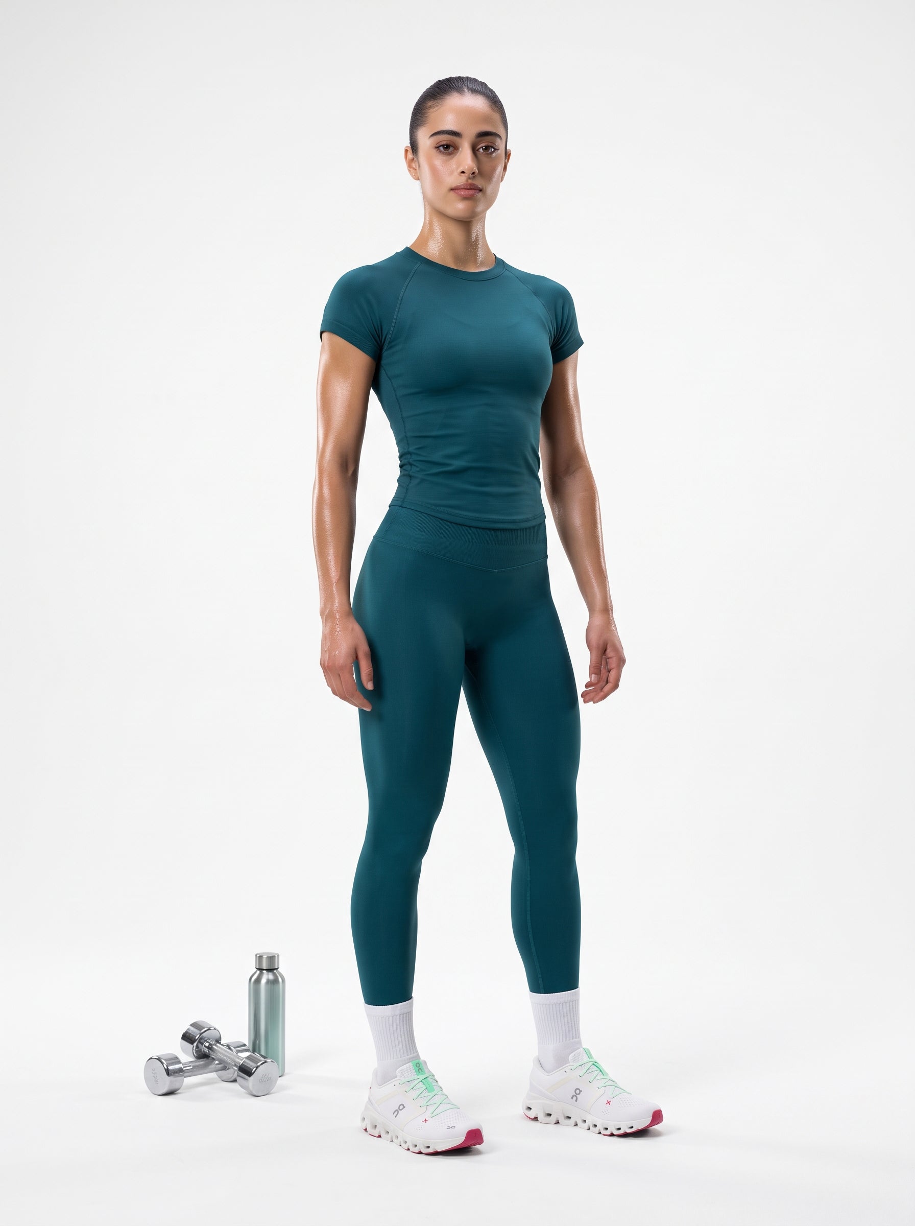 Dark Green half sleeves ( Seamless Tee )