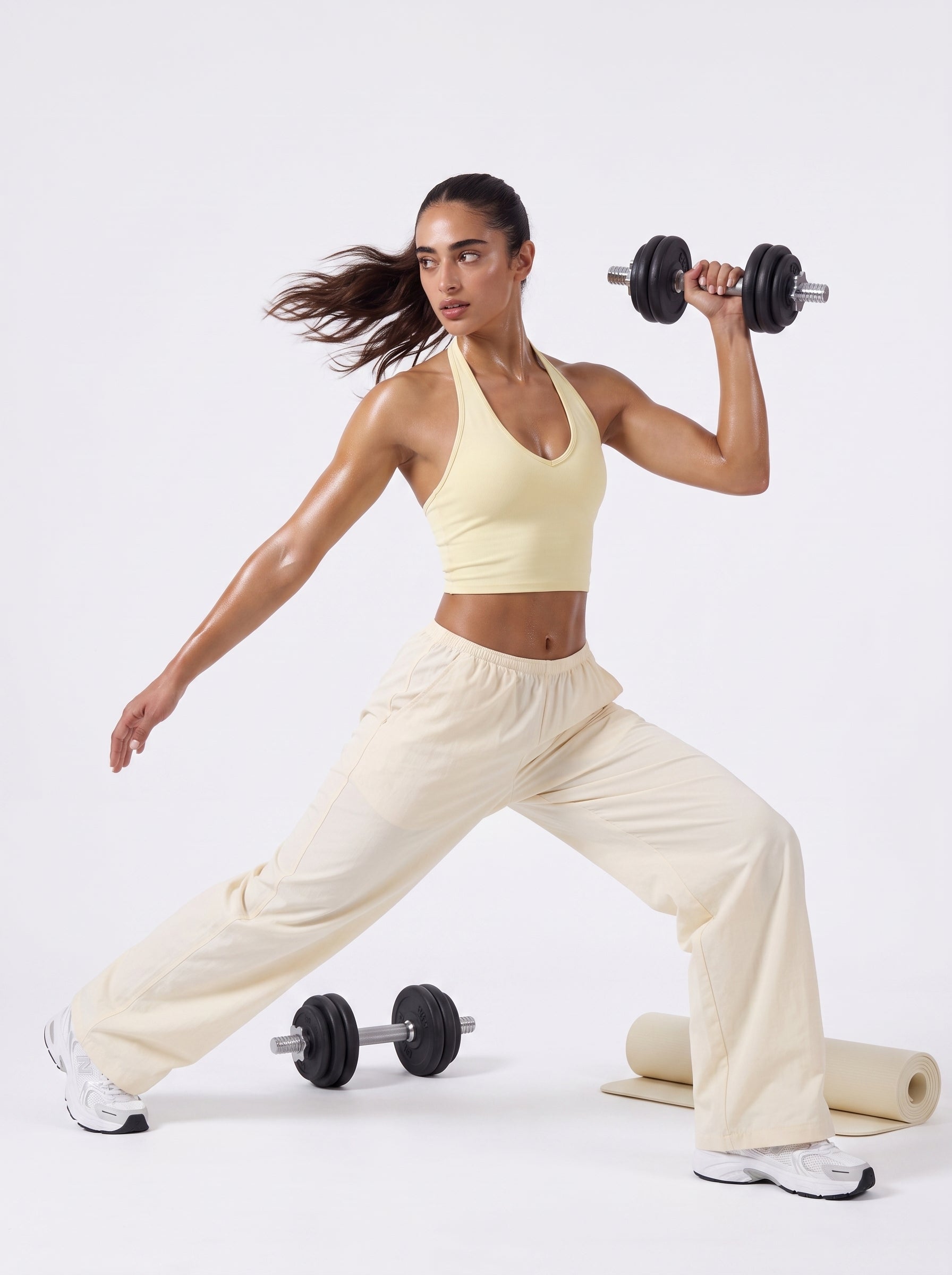 Butter Yellow Training Flair Pants