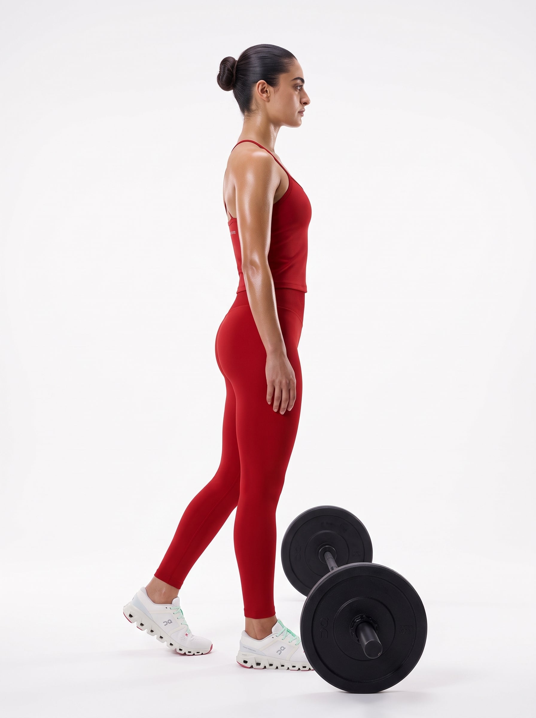Deep Red stretchable Seamless Leggings