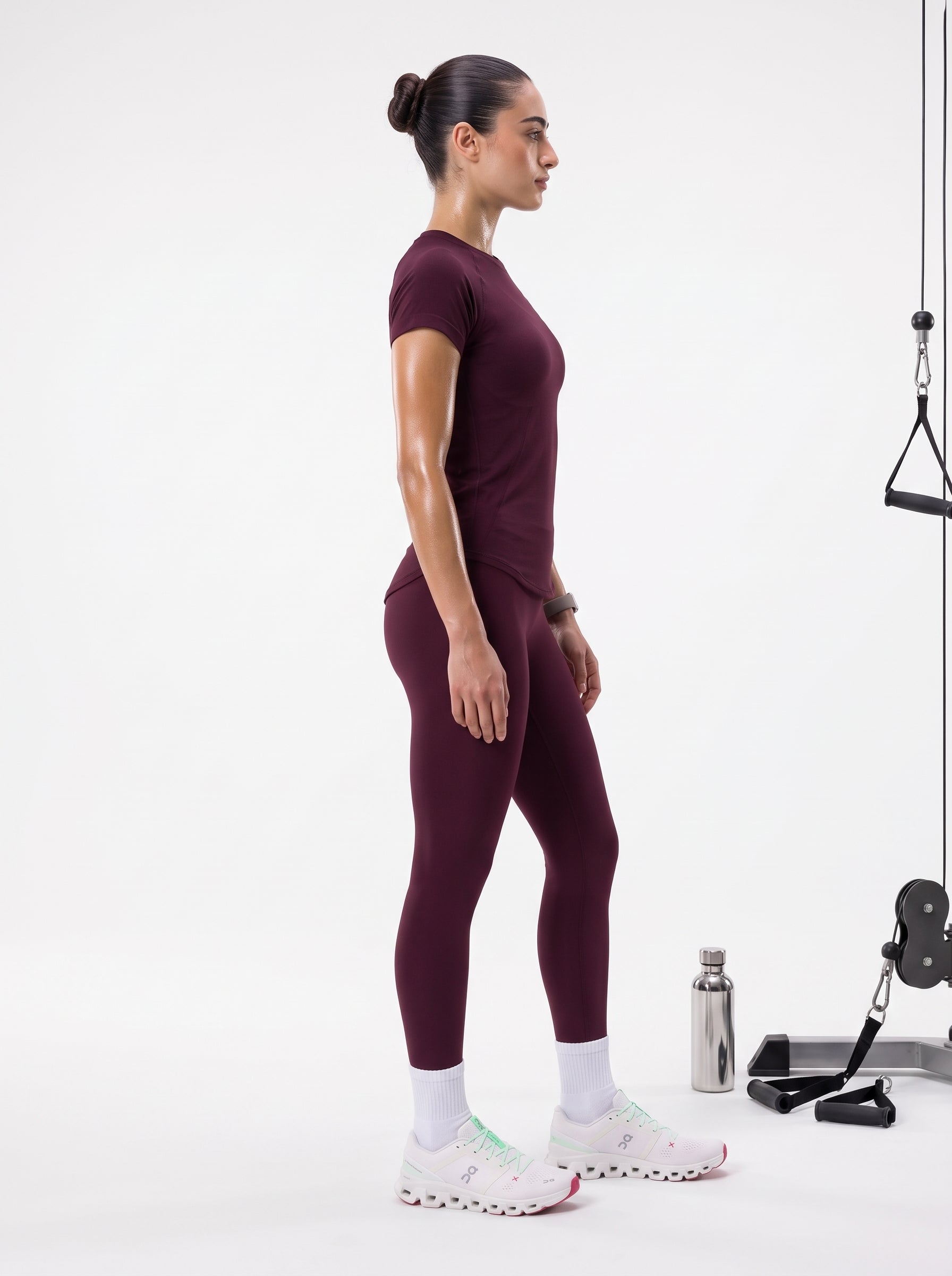 Dark Brown half sleeves ( Seamless Tee )