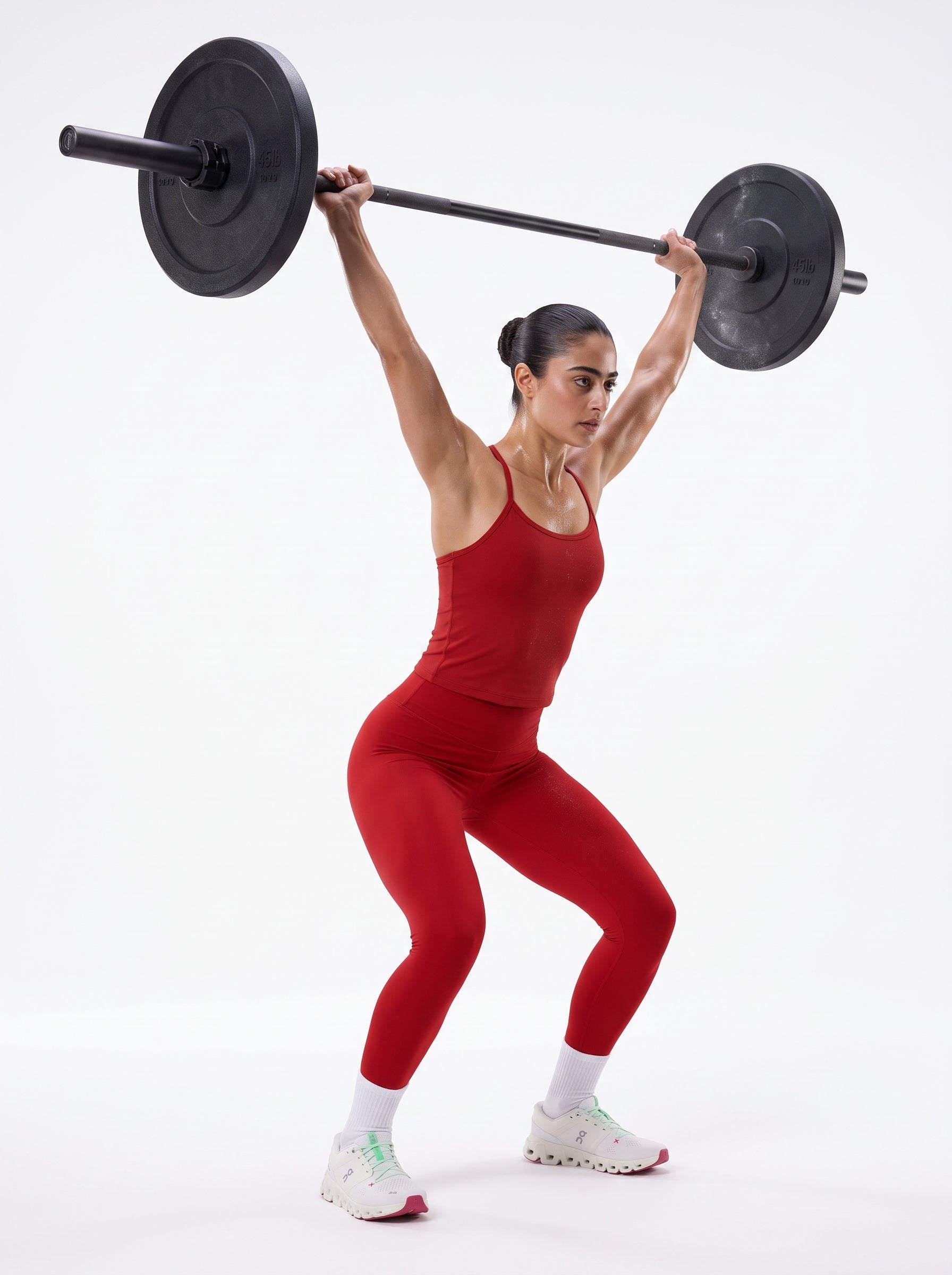 Deep Red stretchable Seamless Leggings