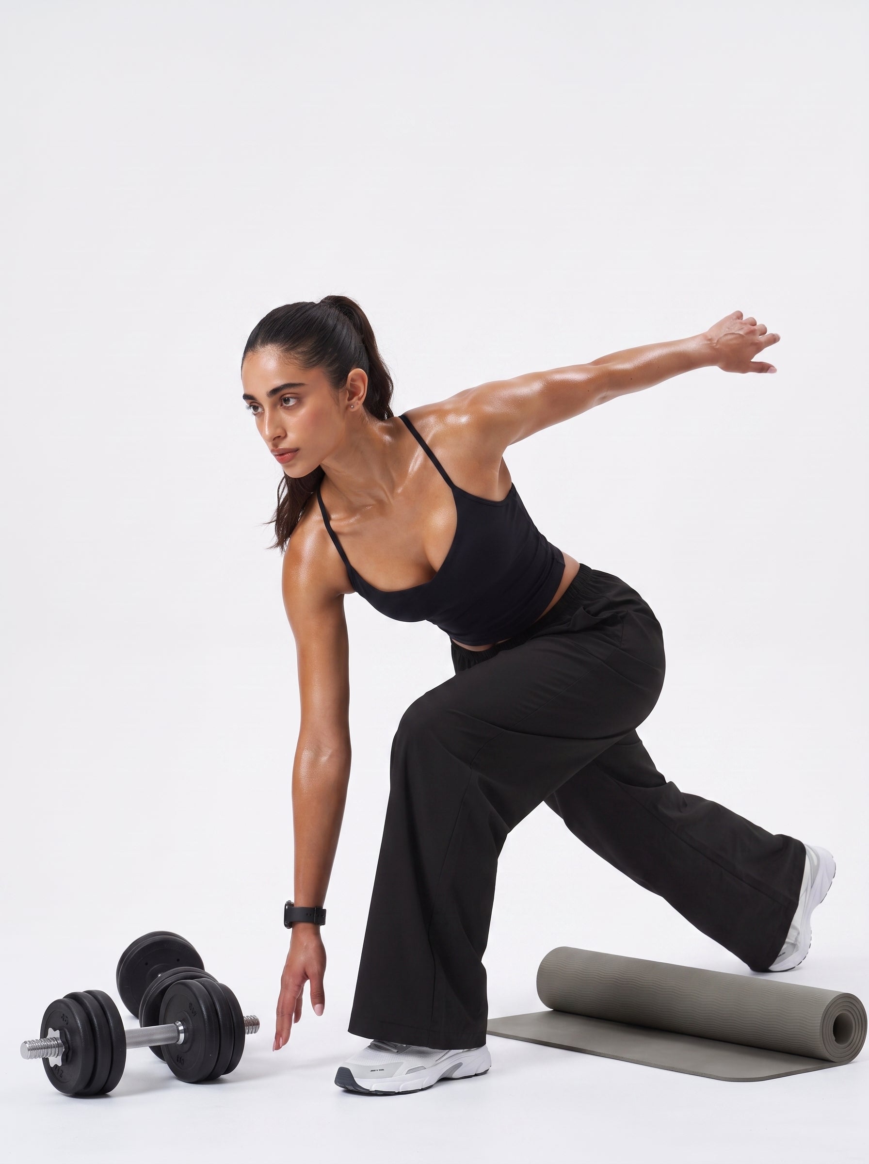 Black Training Flair Pants