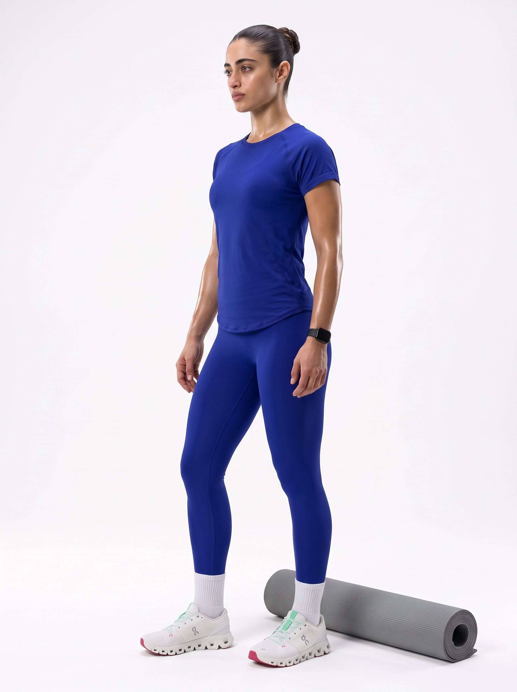 Navy Blue half sleeves ( Seamless Tee )