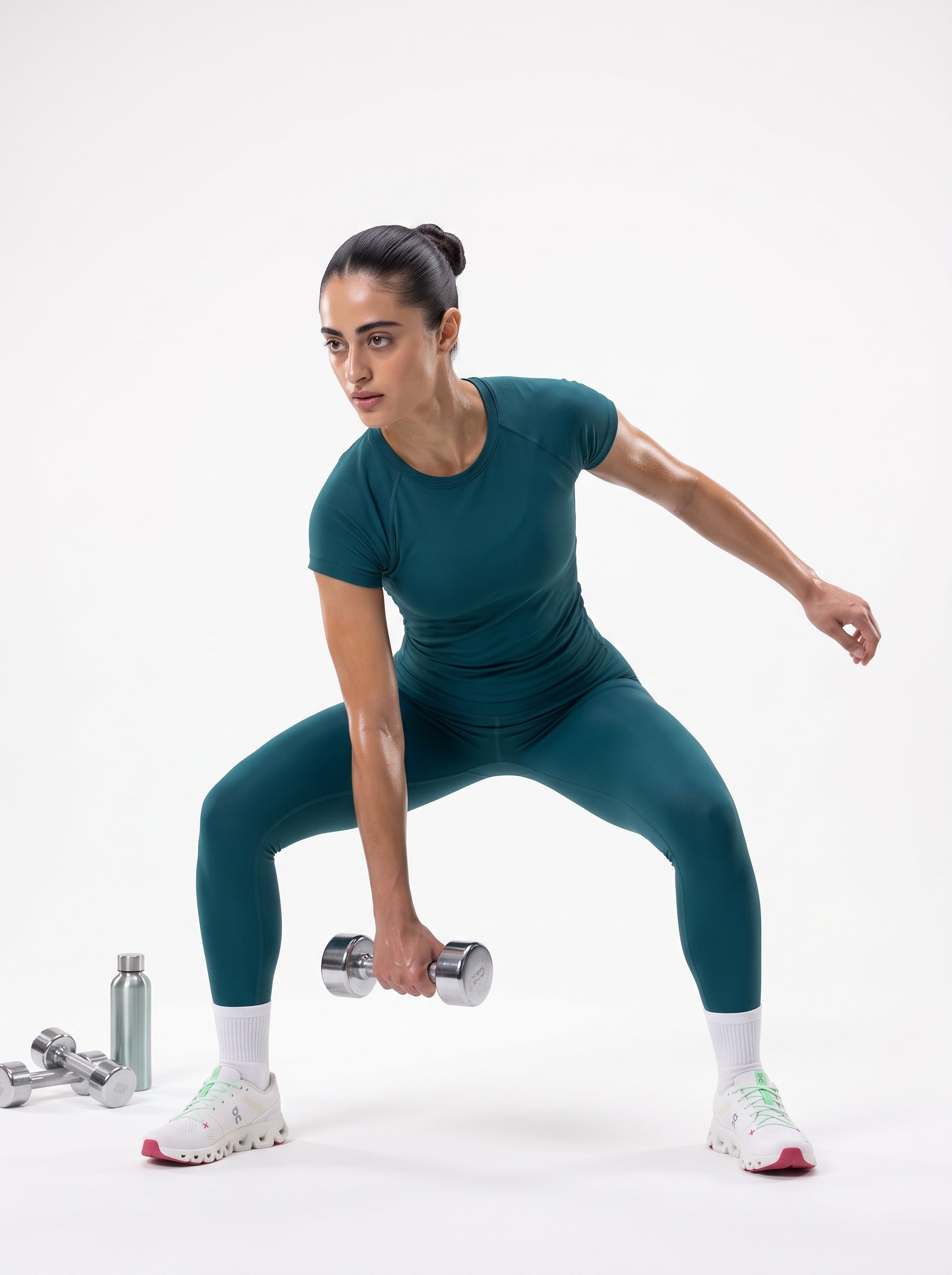 Dark Green half sleeves ( Seamless Tee )