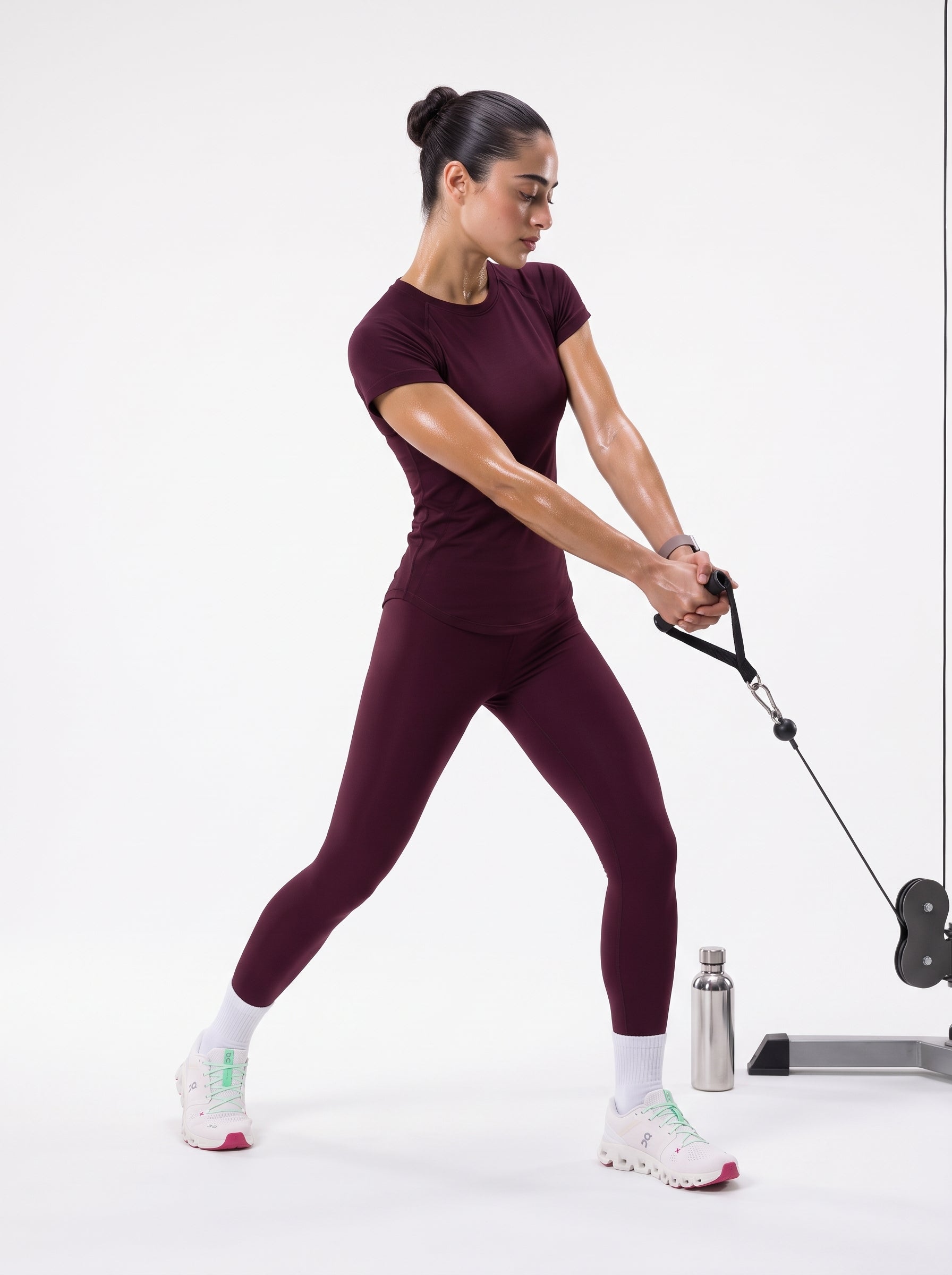 Dark Brown half sleeves ( Seamless Tee )