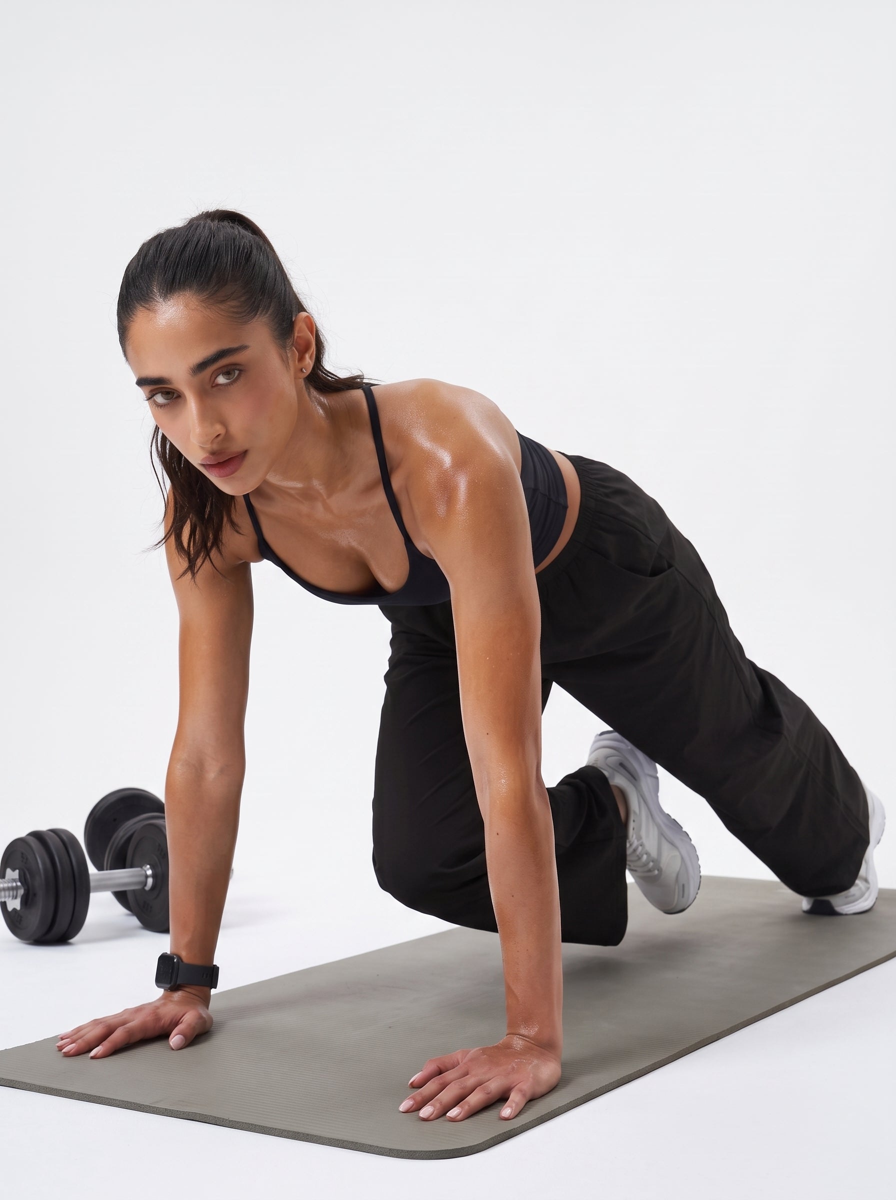 Black Training Flair Pants