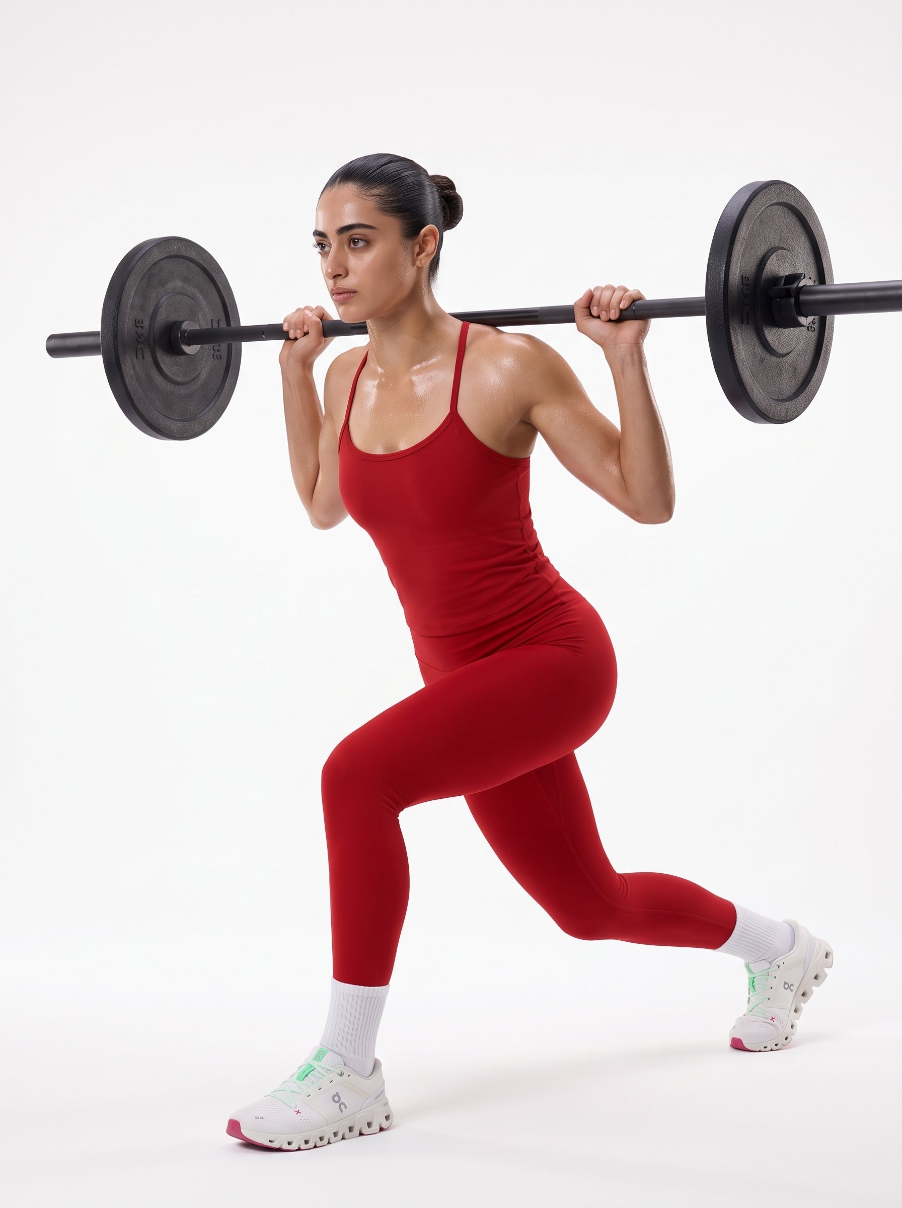 Deep Red stretchable Seamless Leggings