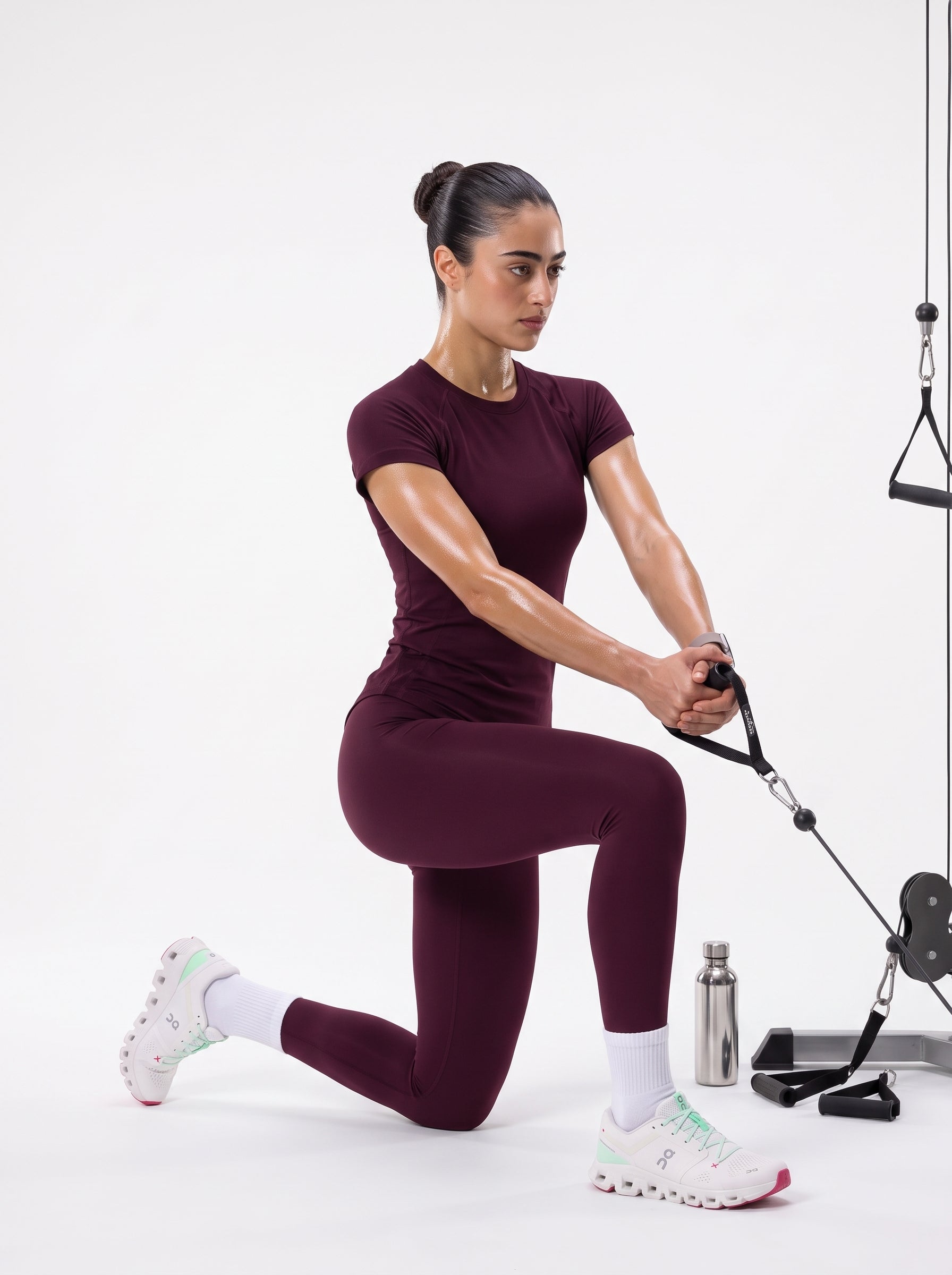 Dark Brown half sleeves ( Seamless Tee )