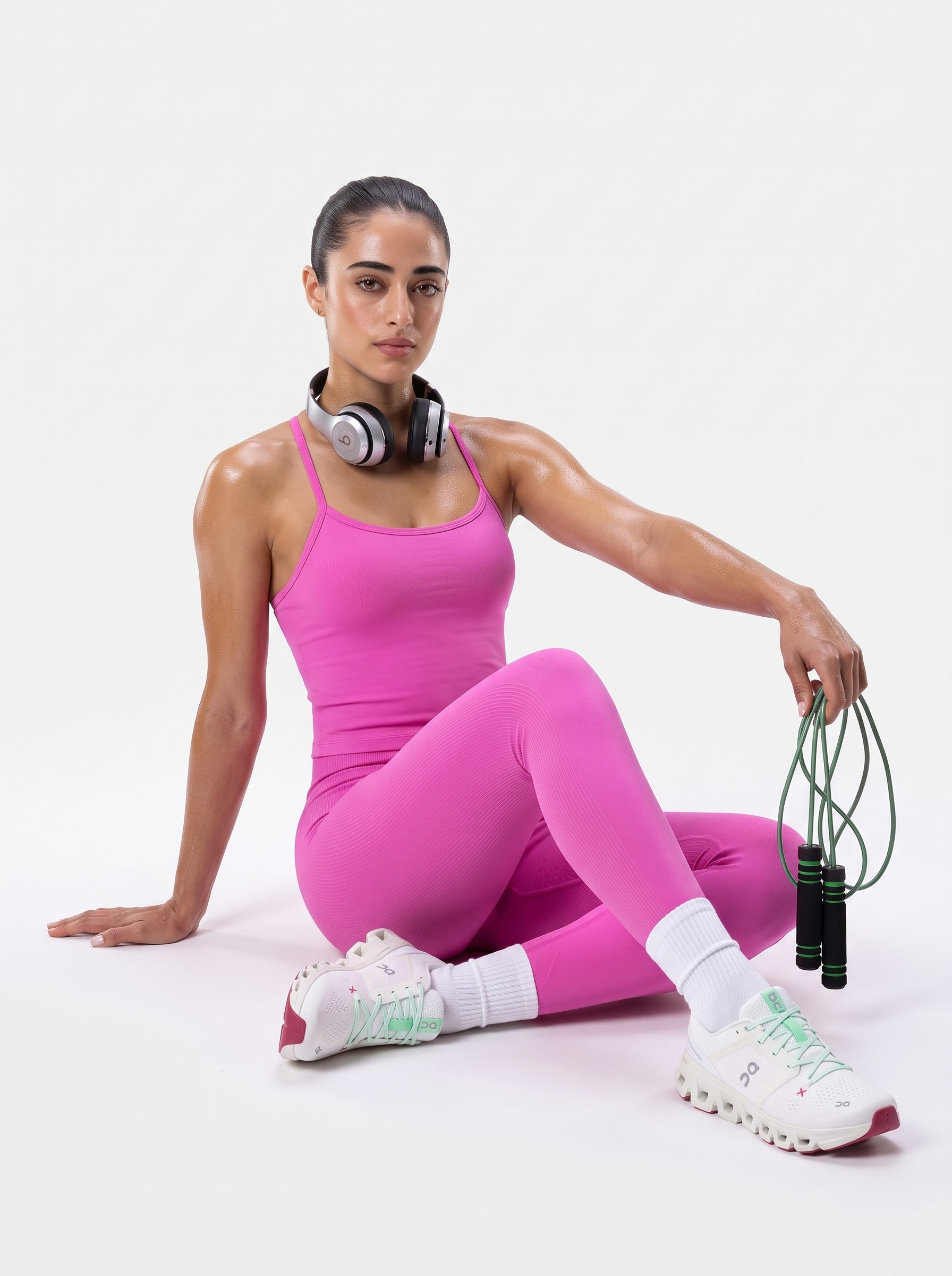 Candy Pink stretchable Seamless Leggings