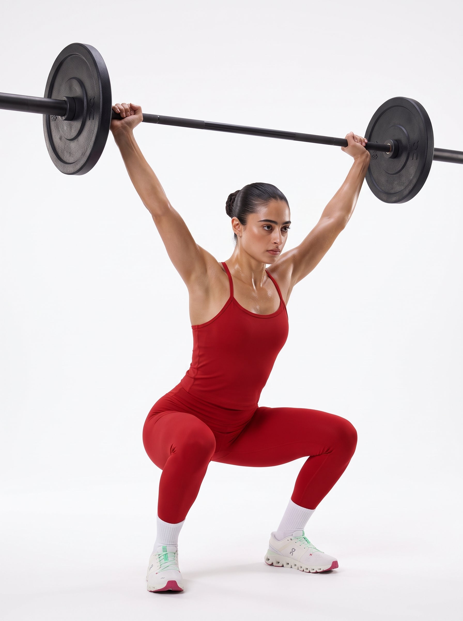 Deep Red stretchable Seamless Leggings