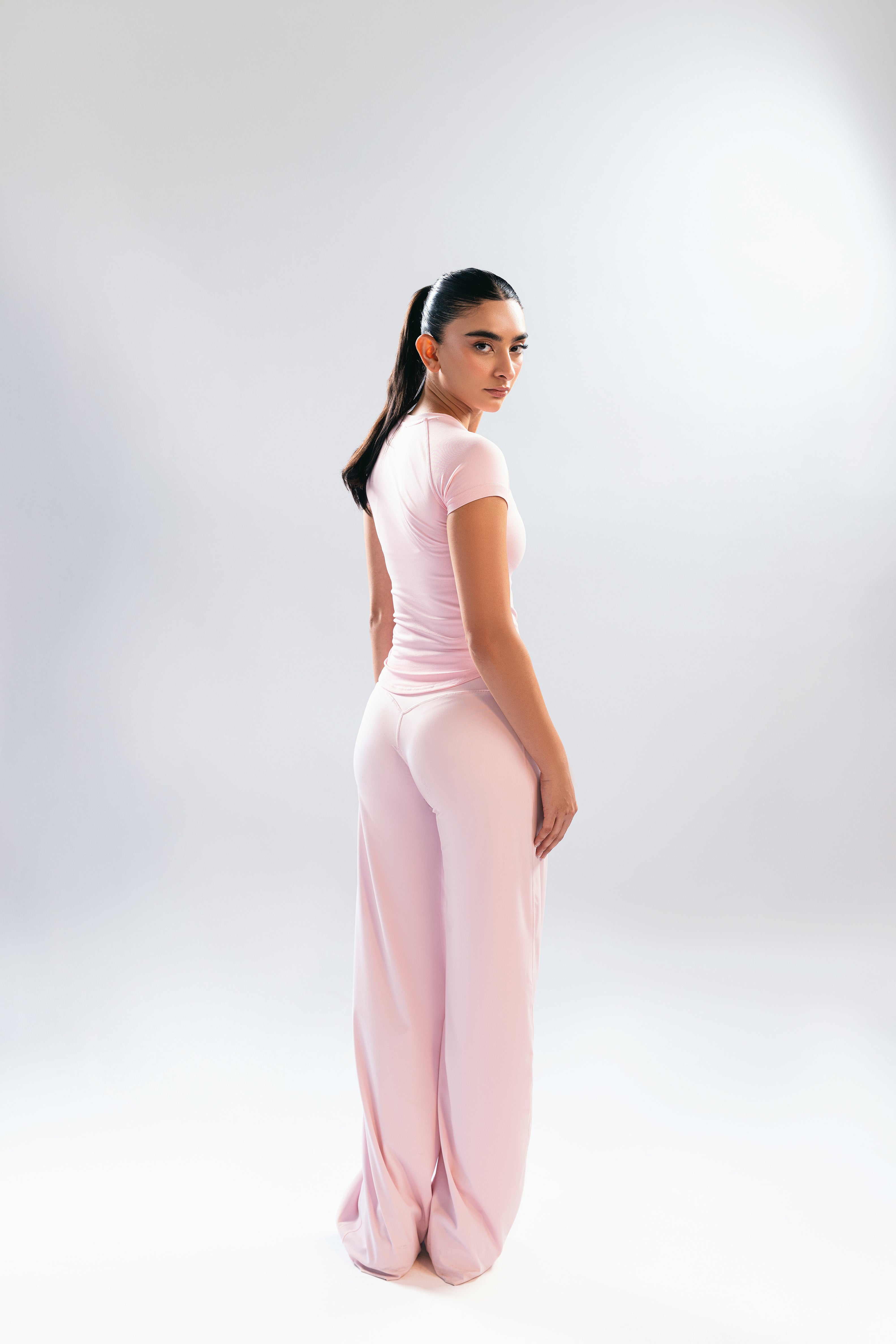 Baby Pink Flair Trousers