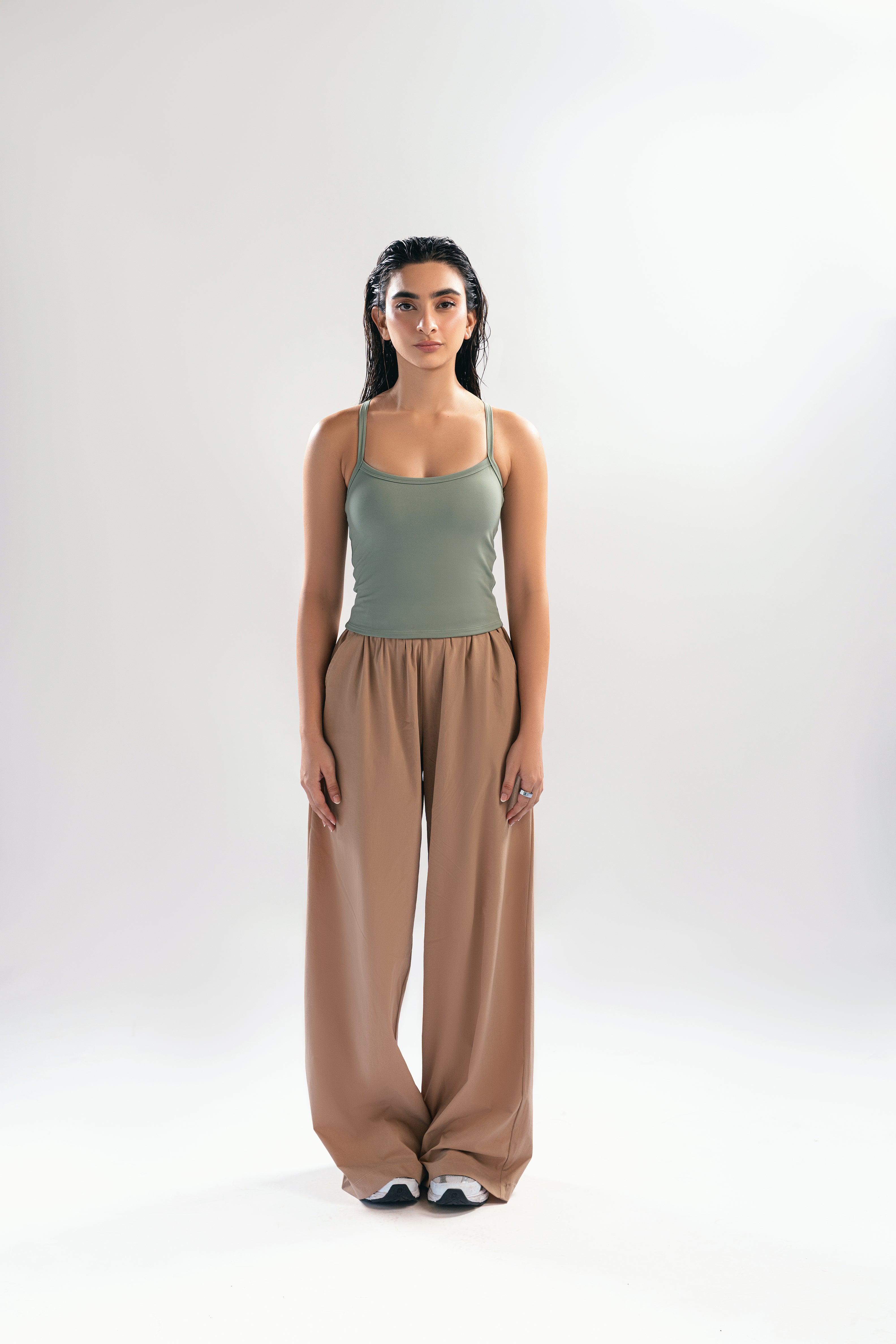 Sage Green Crossover tank top