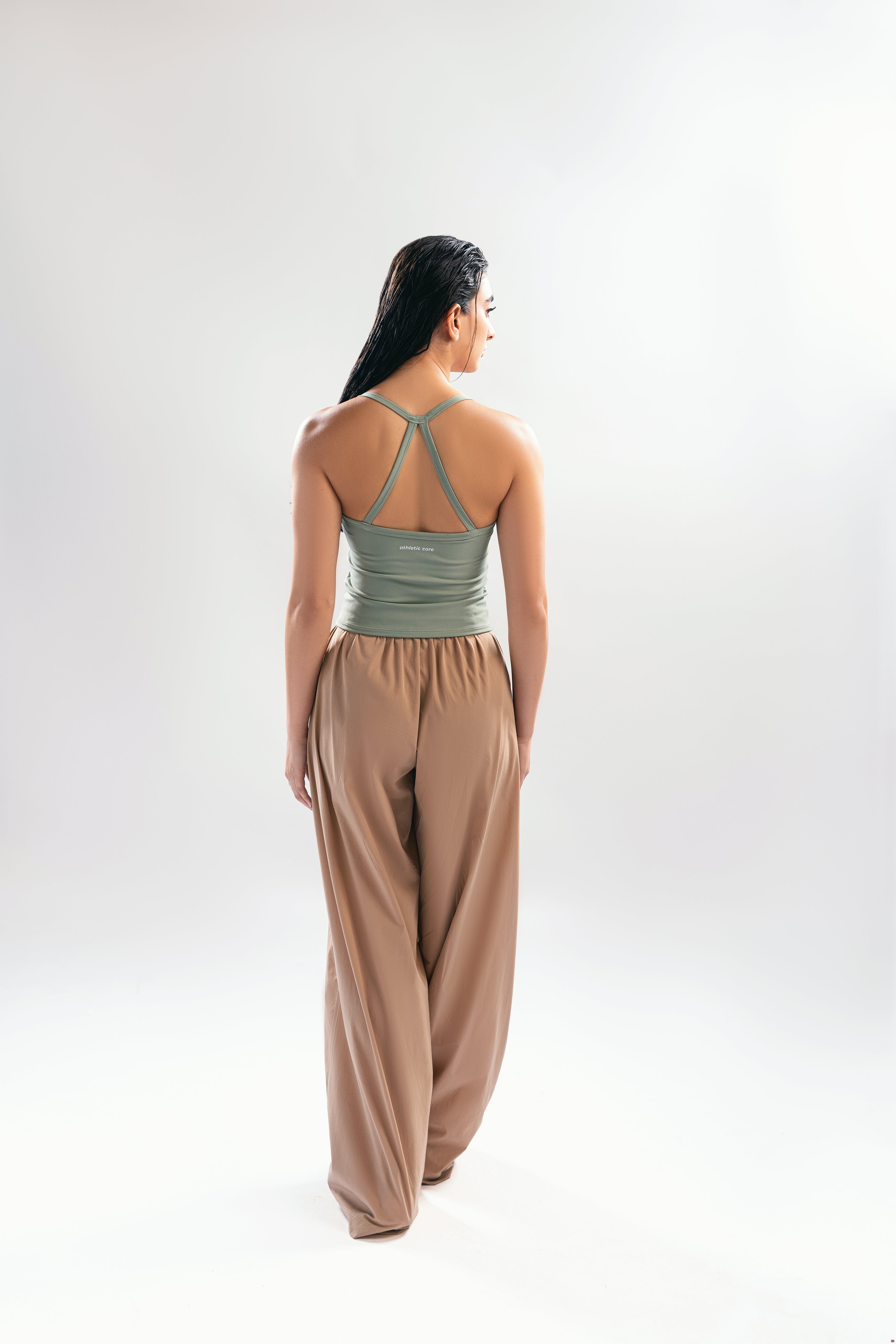 Sage Green Crossover tank top
