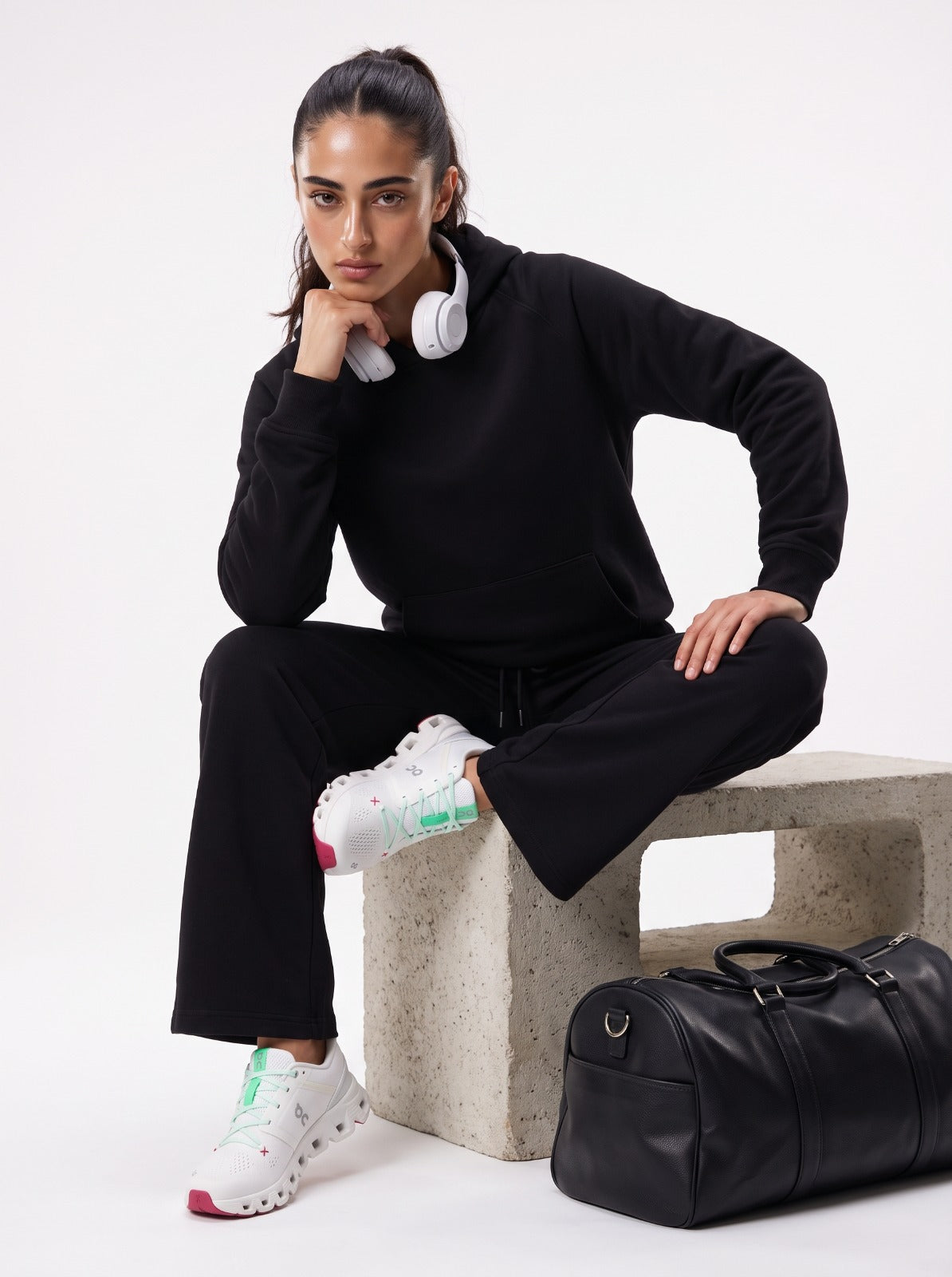 Black Straight Joggers