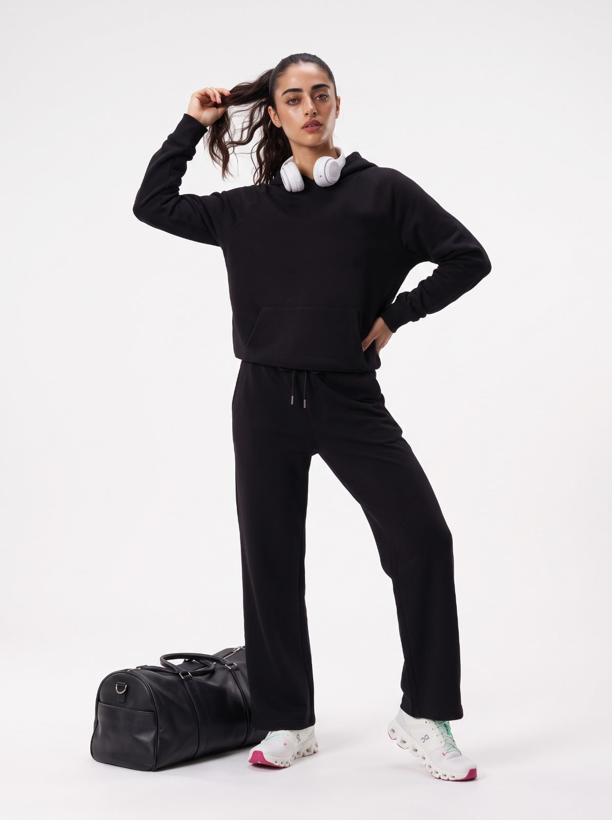 Black Straight Joggers